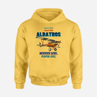 Thumbnail for Albatros D.Va - Wooden soul. Playful roll. design on yellow hoodie single side