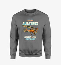 Thumbnail for Albatros D.Va - Wooden soul. Playful roll. design on gray sweatshirt