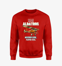 Thumbnail for Albatros D.Va - Wooden soul. Playful roll. design on red sweatshirt