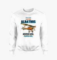 Thumbnail for Albatros D.Va - Wooden soul. Playful roll. design on white sweatshirt