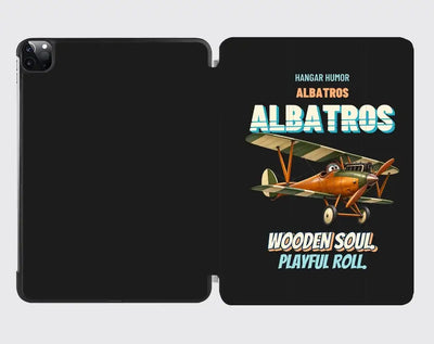 Albatros D.Va - Wooden soul. Playful roll. design on black ipad tablet case