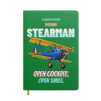 Thumbnail for Boeing Stearman PT-17 - Open cockpit. Open smile. design on green notebook