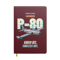 Thumbnail for Lockheed P-80 Shooting Star - Early jet. Timeless wit. design on dark red notebook