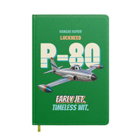 Thumbnail for Lockheed P-80 Shooting Star - Early jet. Timeless wit. design on green notebook
