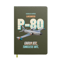 Thumbnail for Lockheed P-80 Shooting Star - Early jet. Timeless wit. design on green army notebook