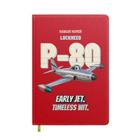 Thumbnail for Lockheed P-80 Shooting Star - Early jet. Timeless wit. design on red notebook