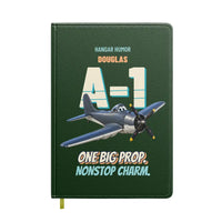 Thumbnail for Douglas A-1H Skyraider - One big prop. Nonstop charm. design on dark green notebook