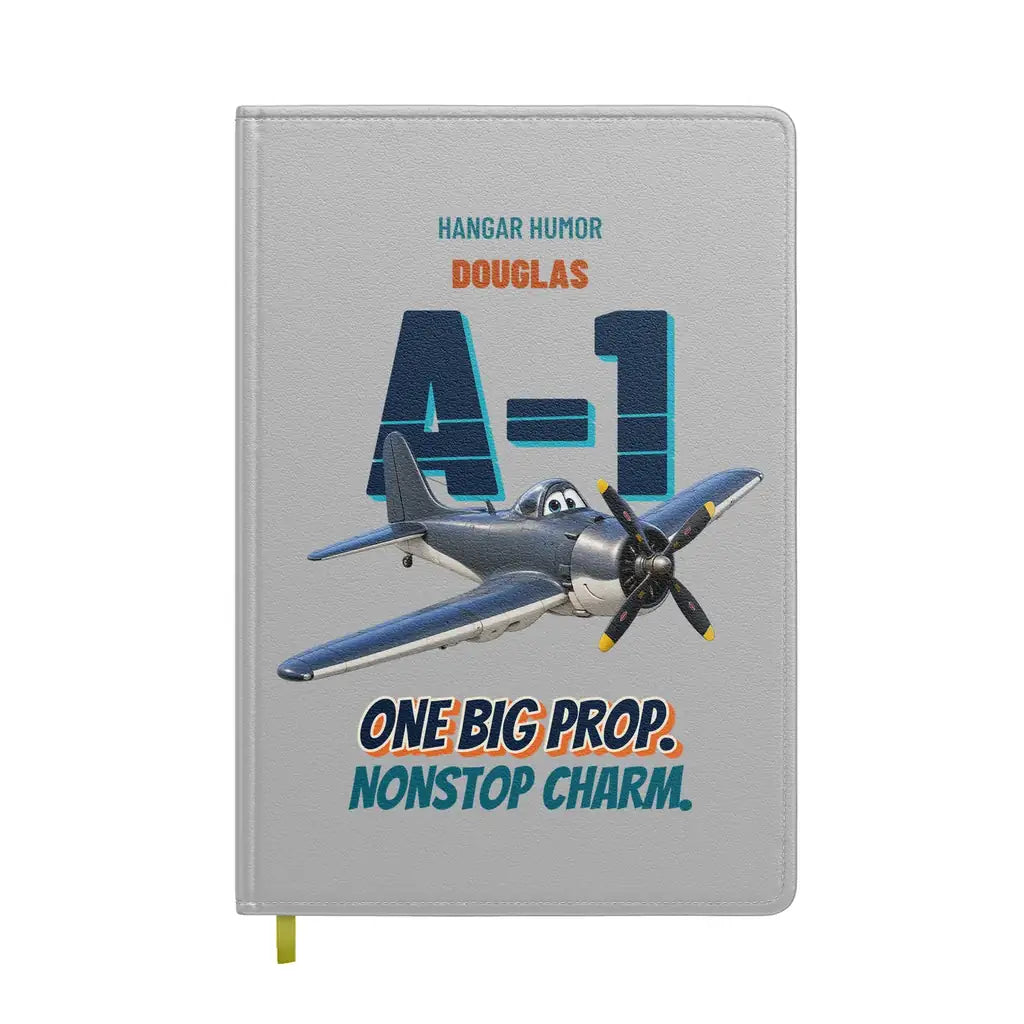 Douglas A-1H Skyraider - One big prop. Nonstop charm. design on light gray notebook