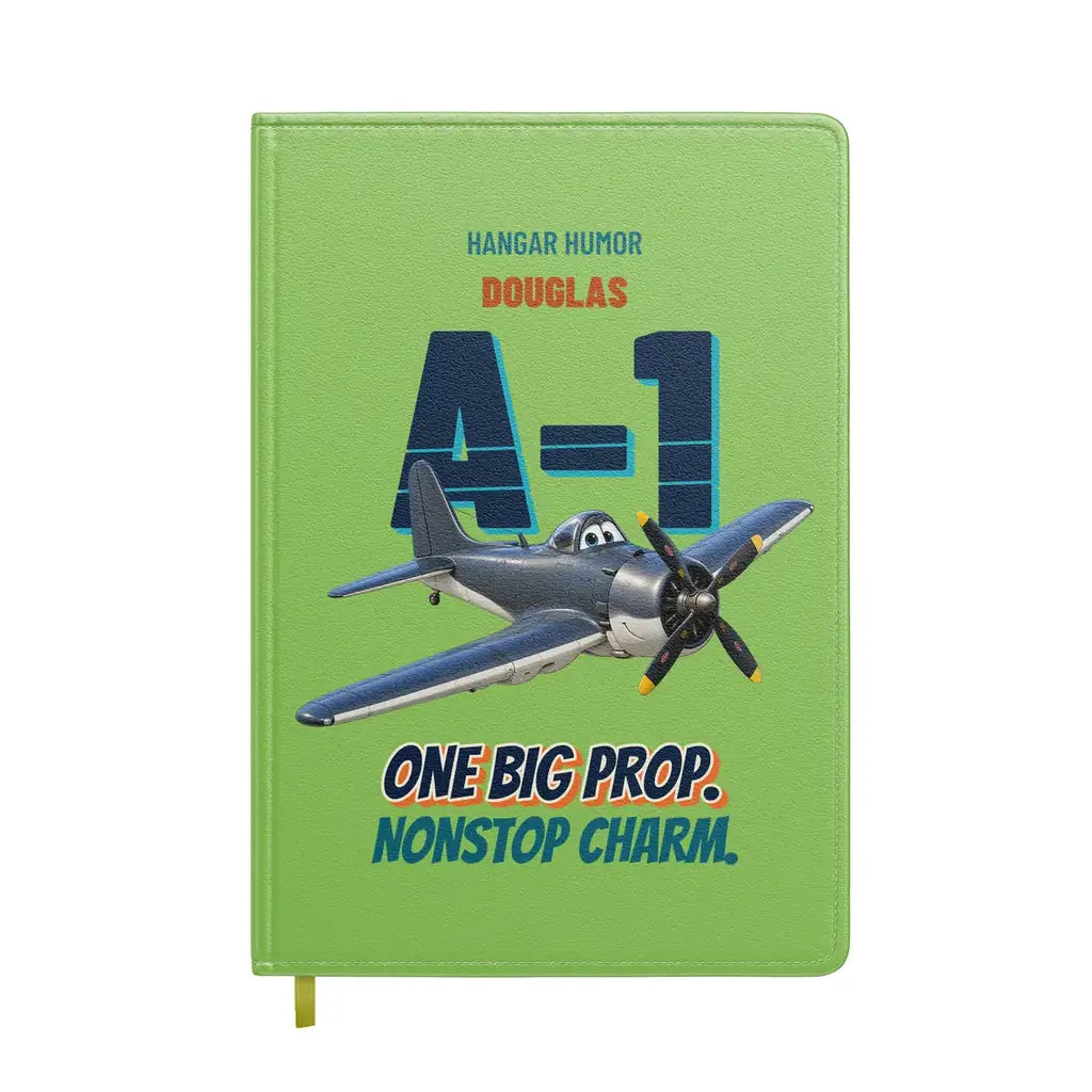 Douglas A-1H Skyraider - One big prop. Nonstop charm. design on light green notebook