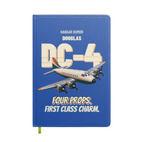 Thumbnail for Douglas DC-4 - Four props. First class charm. design on blue notebook