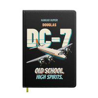 Thumbnail for Douglas DC-7B - Old school. High spirits. design on black notebook