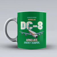 Thumbnail for Douglas DC-8-63 - Long jet. Short temper. design on green ceramic mug