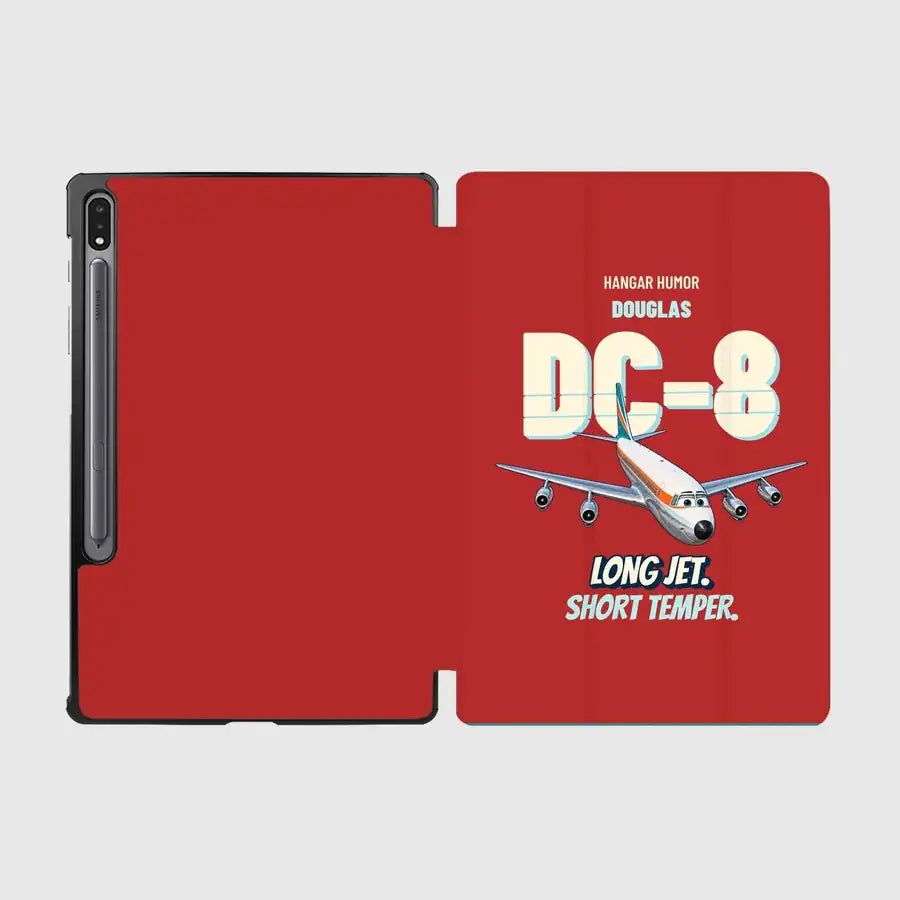Douglas DC-8-63 - Long jet. Short temper. design on red samsung tablet tablet case