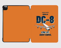 Thumbnail for Douglas DC-8-63 - Long jet. Short temper. design on orange ipad tablet case