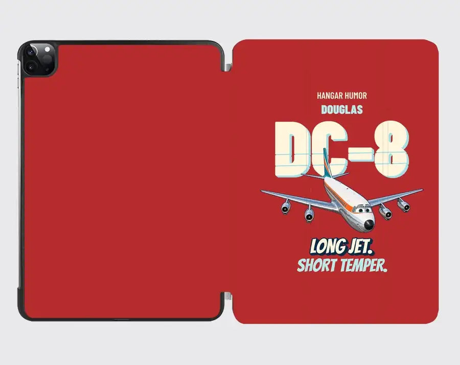 Douglas DC-8-63 - Long jet. Short temper. design on red ipad tablet case