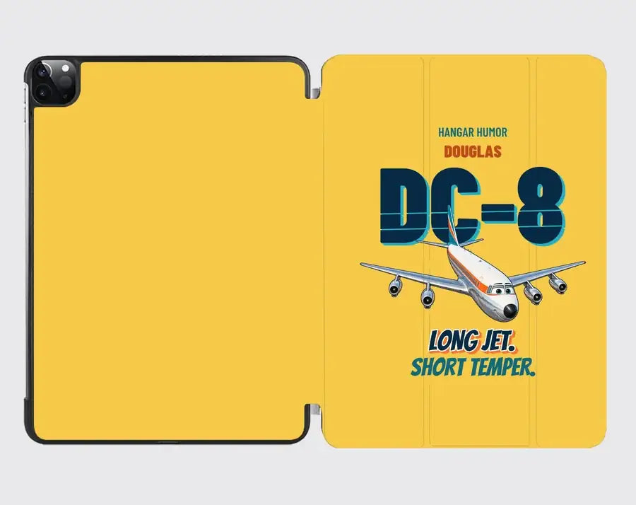 Douglas DC-8-63 - Long jet. Short temper. design on yellow ipad tablet case