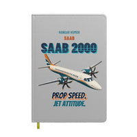Thumbnail for Saab 2000 - Prop speed. Jet attitude. design on light gray notebook