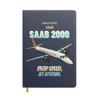 Thumbnail for Saab 2000 - Prop speed. Jet attitude. design on navy blue notebook