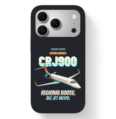 Bombardier CRJ900 - Regional roots. Big jet mood. design on black magsafe iphone 17 pro