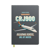 Thumbnail for Bombardier CRJ900 - Regional roots. Big jet mood. design on gray notebook