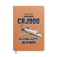 Thumbnail for Bombardier CRJ900 - Regional roots. Big jet mood. design on orange notebook