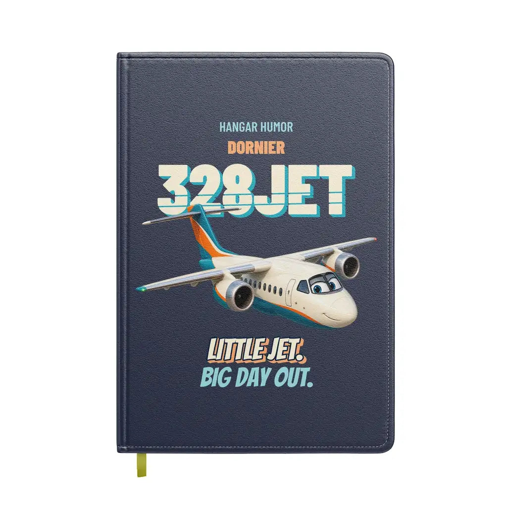 Dornier 328JET - Little jet. Big day out. design on navy blue notebook