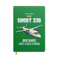 Thumbnail for Short 330 - Box shape. First class charm. design on green notebook