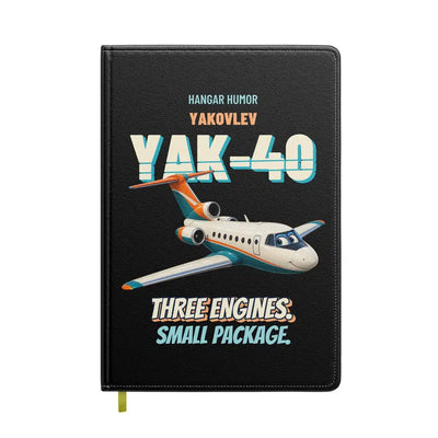 Yakovlev Yak-40 - Three engines. Small package. design on black notebook