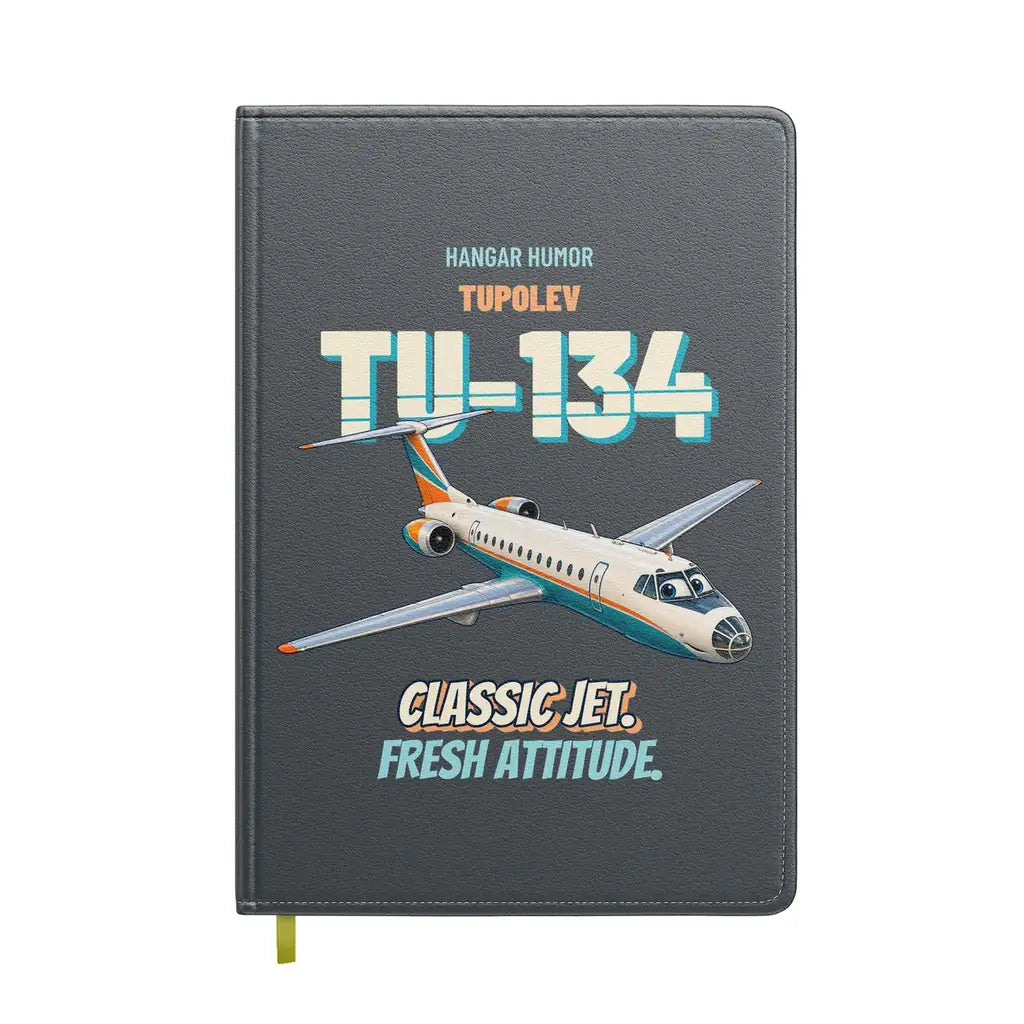 Tupolev Tu-134A - Classic jet. Fresh attitude. design on gray notebook