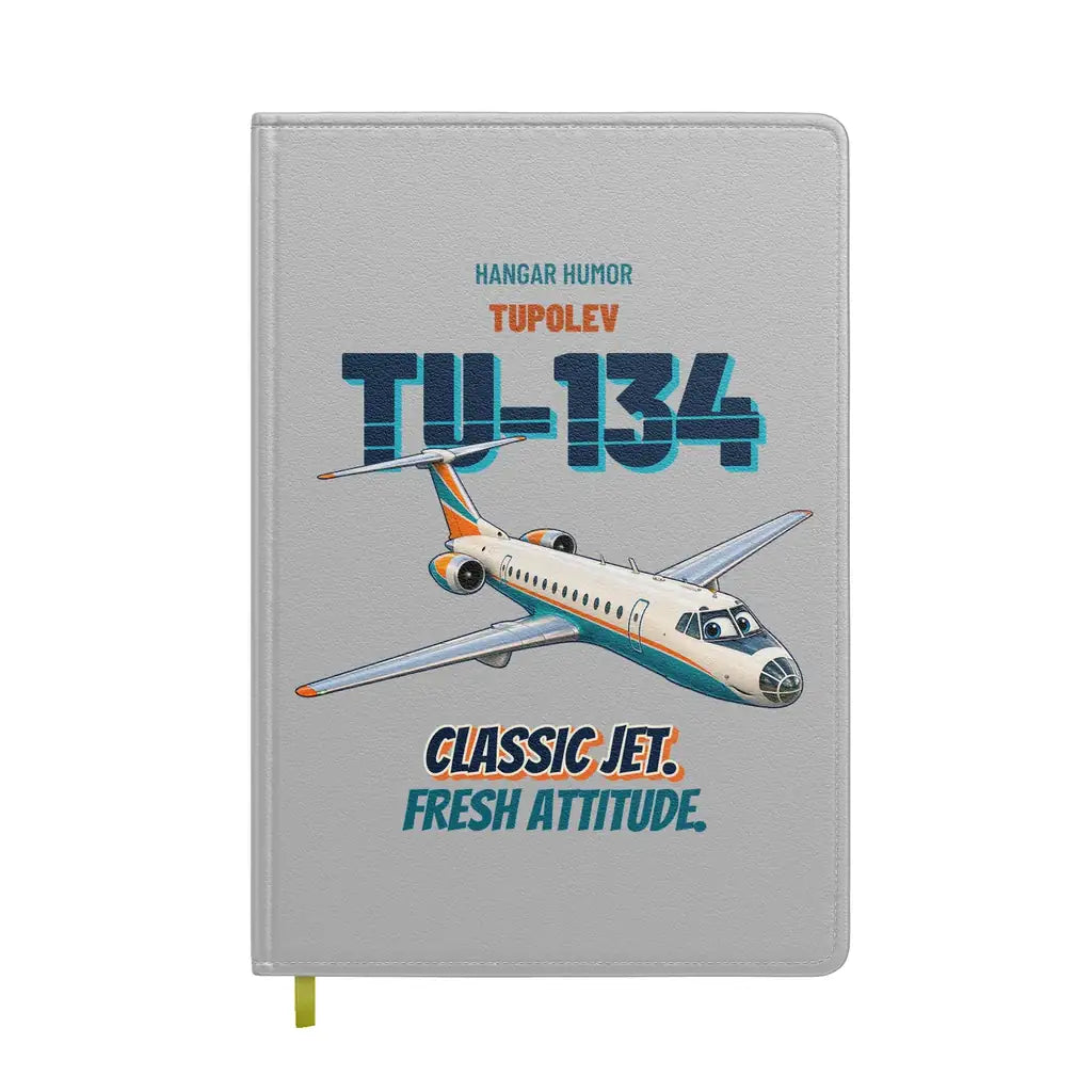 Tupolev Tu-134A - Classic jet. Fresh attitude. design on light gray notebook