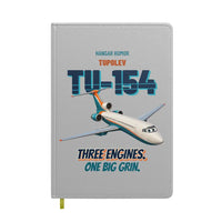 Thumbnail for Tupolev Tu-154M - Three engines. One big grin. design on light gray notebook