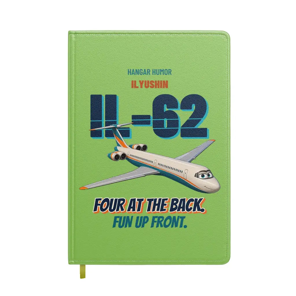 Ilyushin Il-62M - Four at the back. Fun up front. design on light green notebook