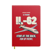 Thumbnail for Ilyushin Il-62M - Four at the back. Fun up front. design on red notebook