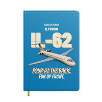 Thumbnail for Ilyushin Il-62M - Four at the back. Fun up front. design on turquoise notebook