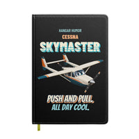 Thumbnail for Cessna 337G Skymaster - Push and pull. All day cool. design on black notebook