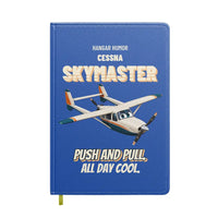 Thumbnail for Cessna 337G Skymaster - Push and pull. All day cool. design on blue notebook