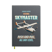 Thumbnail for Cessna 337G Skymaster - Push and pull. All day cool. design on gray notebook