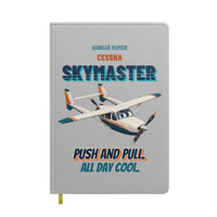 Thumbnail for Cessna 337G Skymaster - Push and pull. All day cool. design on light gray notebook