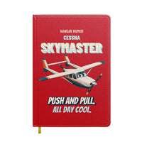 Thumbnail for Cessna 337G Skymaster - Push and pull. All day cool. design on red notebook