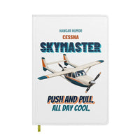 Thumbnail for Cessna 337G Skymaster - Push and pull. All day cool. design on white notebook