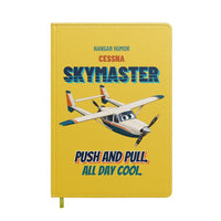 Thumbnail for Cessna 337G Skymaster - Push and pull. All day cool. design on yellow notebook