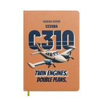 Thumbnail for Cessna 310R - Twin engines. Double plans. design on orange notebook