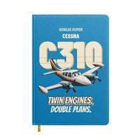 Thumbnail for Cessna 310R - Twin engines. Double plans. design on turquoise notebook
