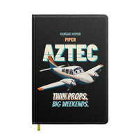 Thumbnail for Piper PA-23-250 Aztec - Twin props. Big weekends. design on black notebook