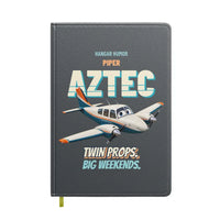 Thumbnail for Piper PA-23-250 Aztec - Twin props. Big weekends. design on gray notebook