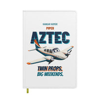 Thumbnail for Piper PA-23-250 Aztec - Twin props. Big weekends. design on white notebook