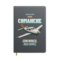 Thumbnail for Piper PA-24-250 Comanche - Low wings. High hopes. design on gray notebook