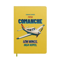 Thumbnail for Piper PA-24-250 Comanche - Low wings. High hopes. design on yellow notebook