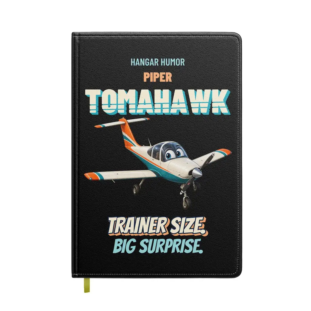 Piper PA-38-112 Tomahawk - Trainer size. Big surprise. design on black notebook
