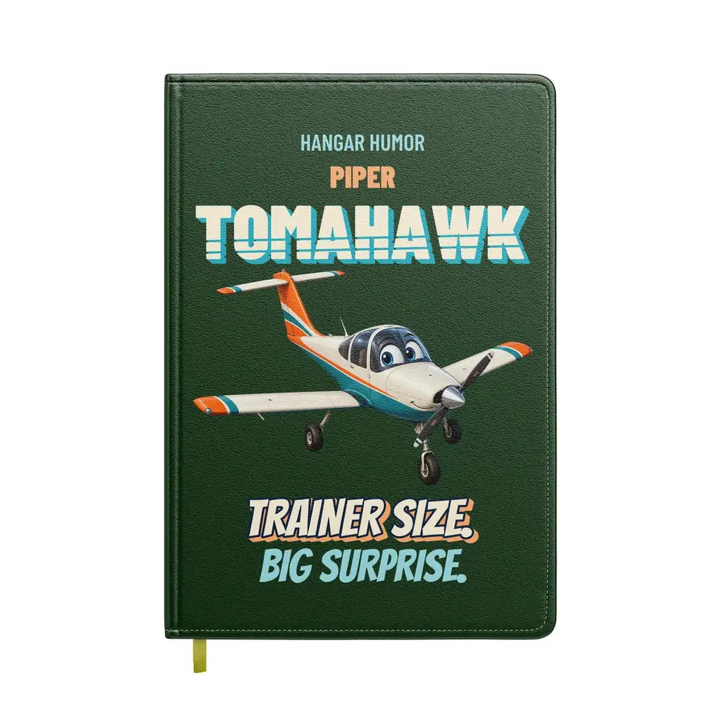 Piper PA-38-112 Tomahawk - Trainer size. Big surprise. design on dark green notebook